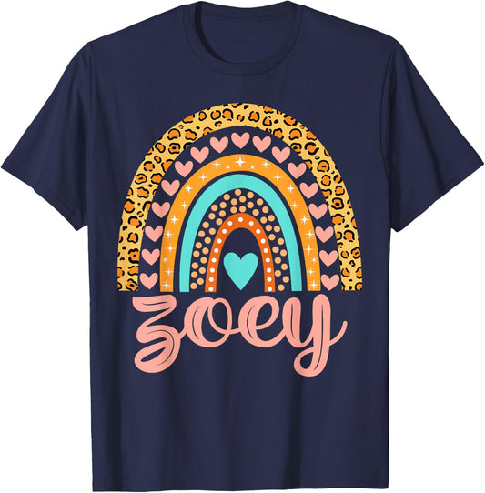Zoey Zoey Name Birthday Shirt Gift T-Shirt - T-Shirt | Navy