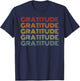 Gratitude Retro Style World Gratitude Day T-Shirt - T-Shirt | Navy