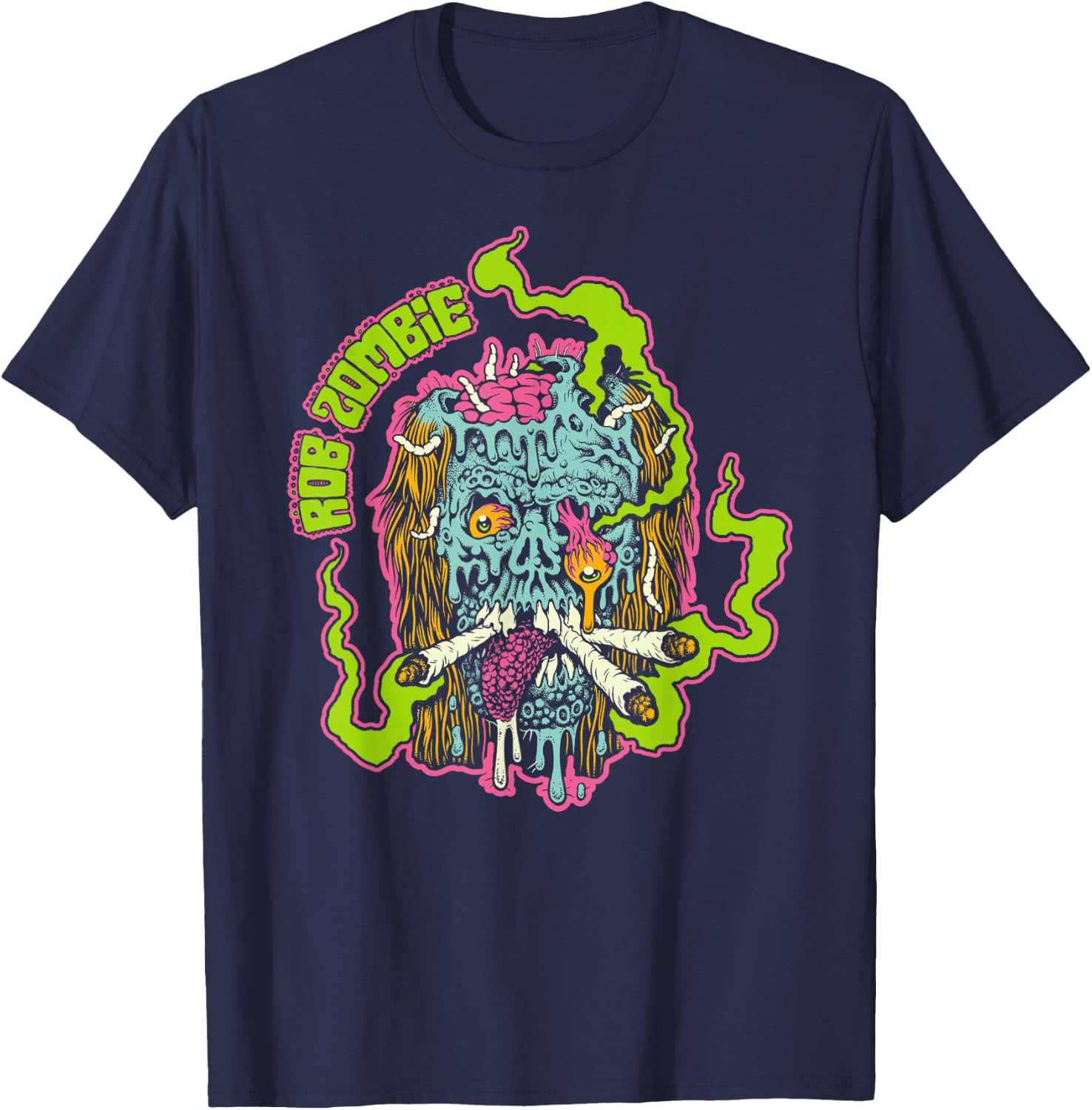 Rob Zombie – Smoke Your Grass T-Shirt - T-Shirt | Navy