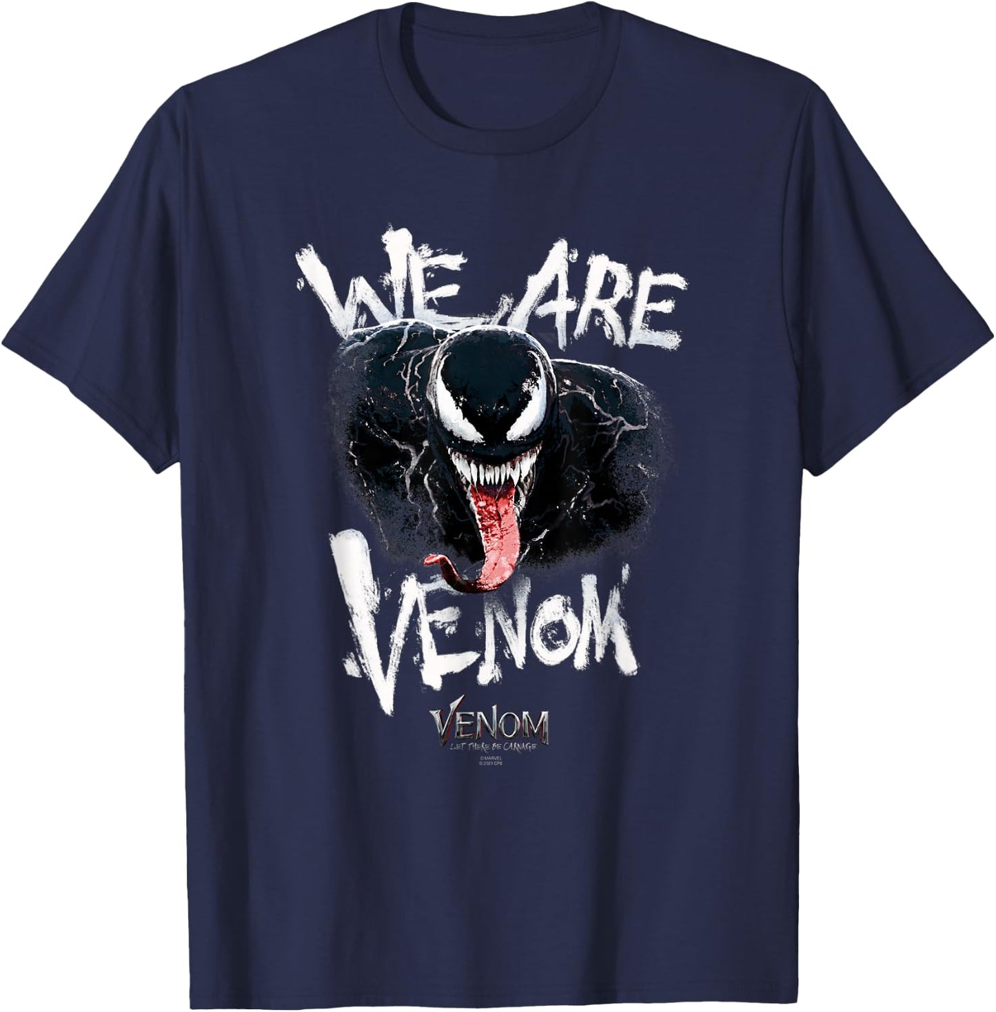 Marvel Venom: Let There Be Carnage We are Venom Close Up Small T-Shirt - T-Shirt | Navy