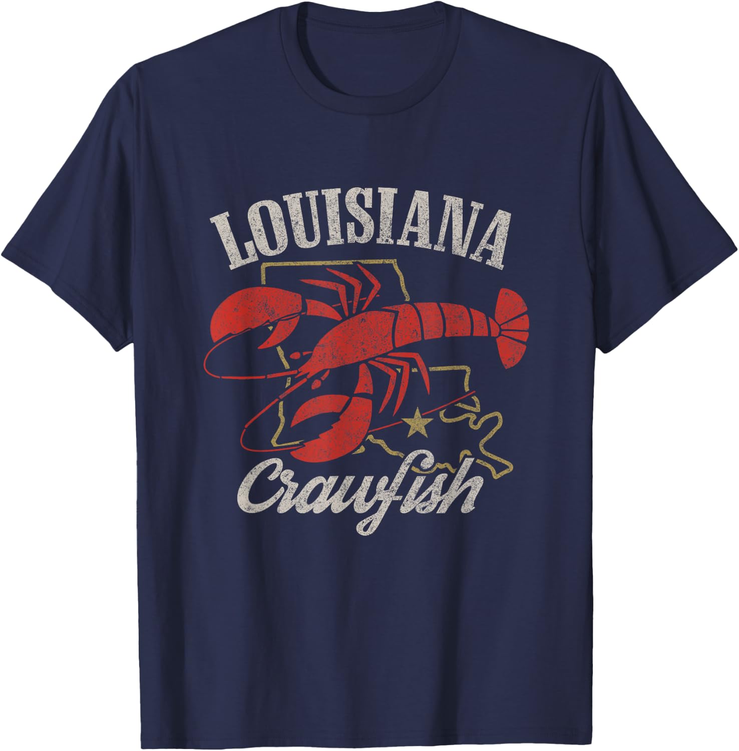 Crawfish Louisiana Lover Crayfish Cajun Boil Festival Men T-Shirt - T-Shirt | Navy