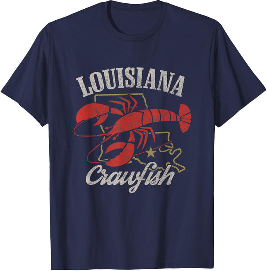 Crawfish Louisiana Lover Crayfish Cajun Boil Festival Men T-Shirt - T-Shirt | Navy