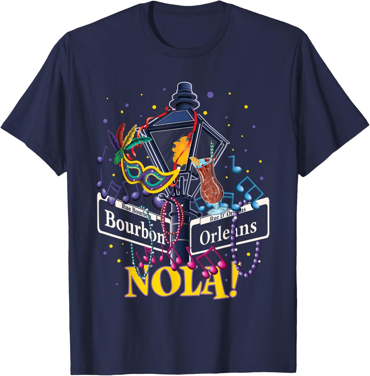 NOLA New Orleans Girls Trip 2026 Weekend Getaway Mardi Gras T-Shirt - T-Shirt | Navy