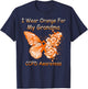 Butterfly I Wear Orange For My Grandma COPD Awareness T-Shirt - T-Shirt | Navy