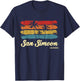 Vintage San Simeon California Palm Trees CA Retro T-Shirt - T-Shirt | Navy