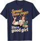 Spread Those Pages Like A Good Girl T-Shirt - T-Shirt | Navy