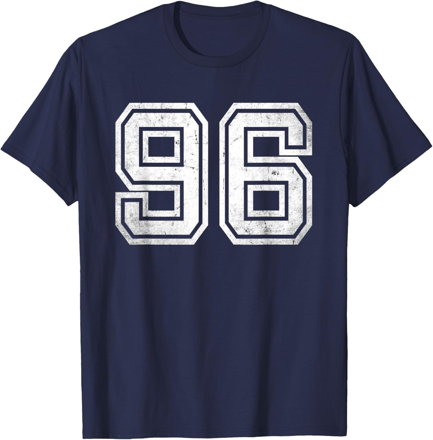 Vintage Sports Team Number 96 T-Shirt - T-Shirt | Navy