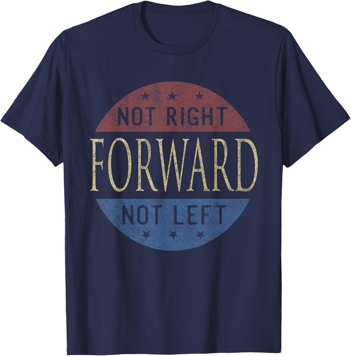Andrew Yang 2020 Not Left Not Right Forward T-Shirt - T-Shirt | Navy