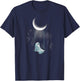 Spooky Ghost Swing Under Moon Lazy Halloween Costume Gothic T-Shirt - T-Shirt | Navy