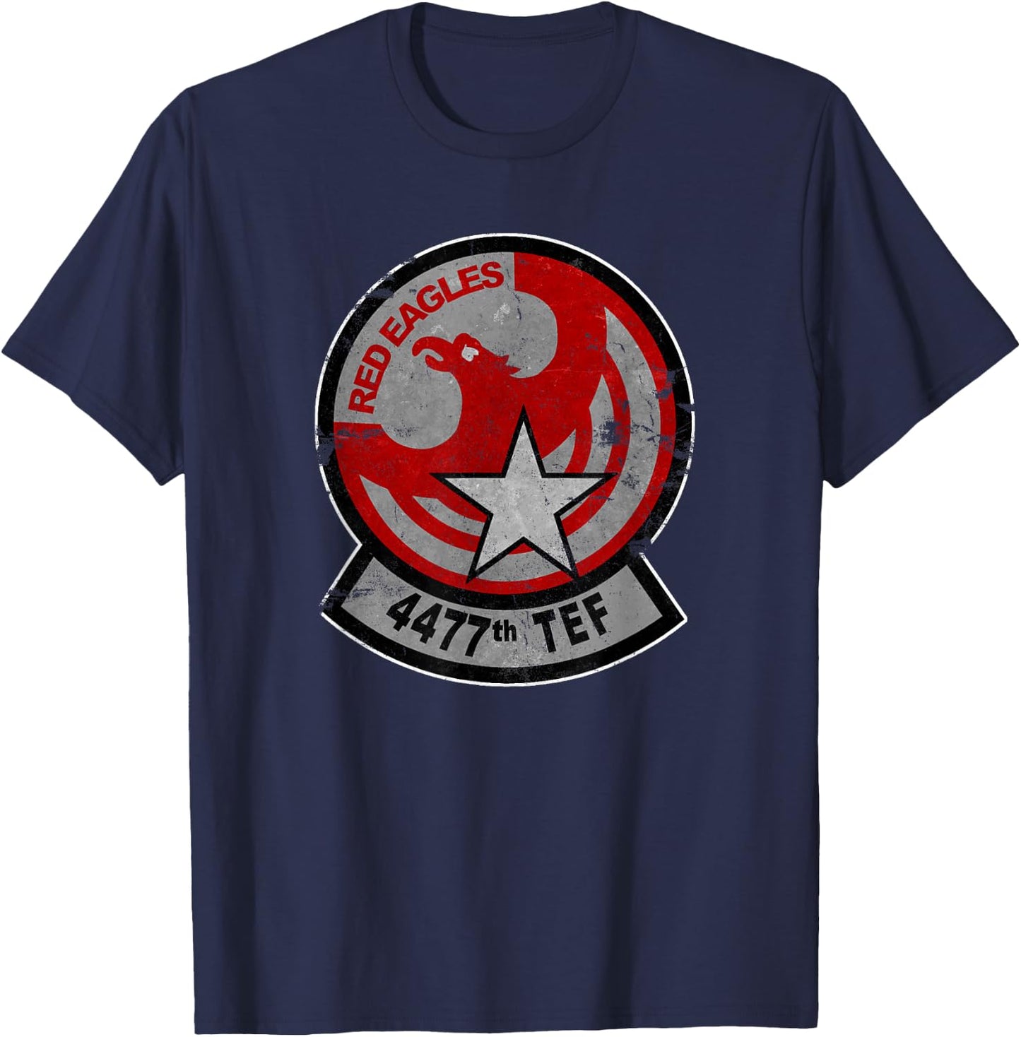 Red Eagles 4477th TEF America's MiG Squadron Vintage T-Shirt - T-Shirt | Navy
