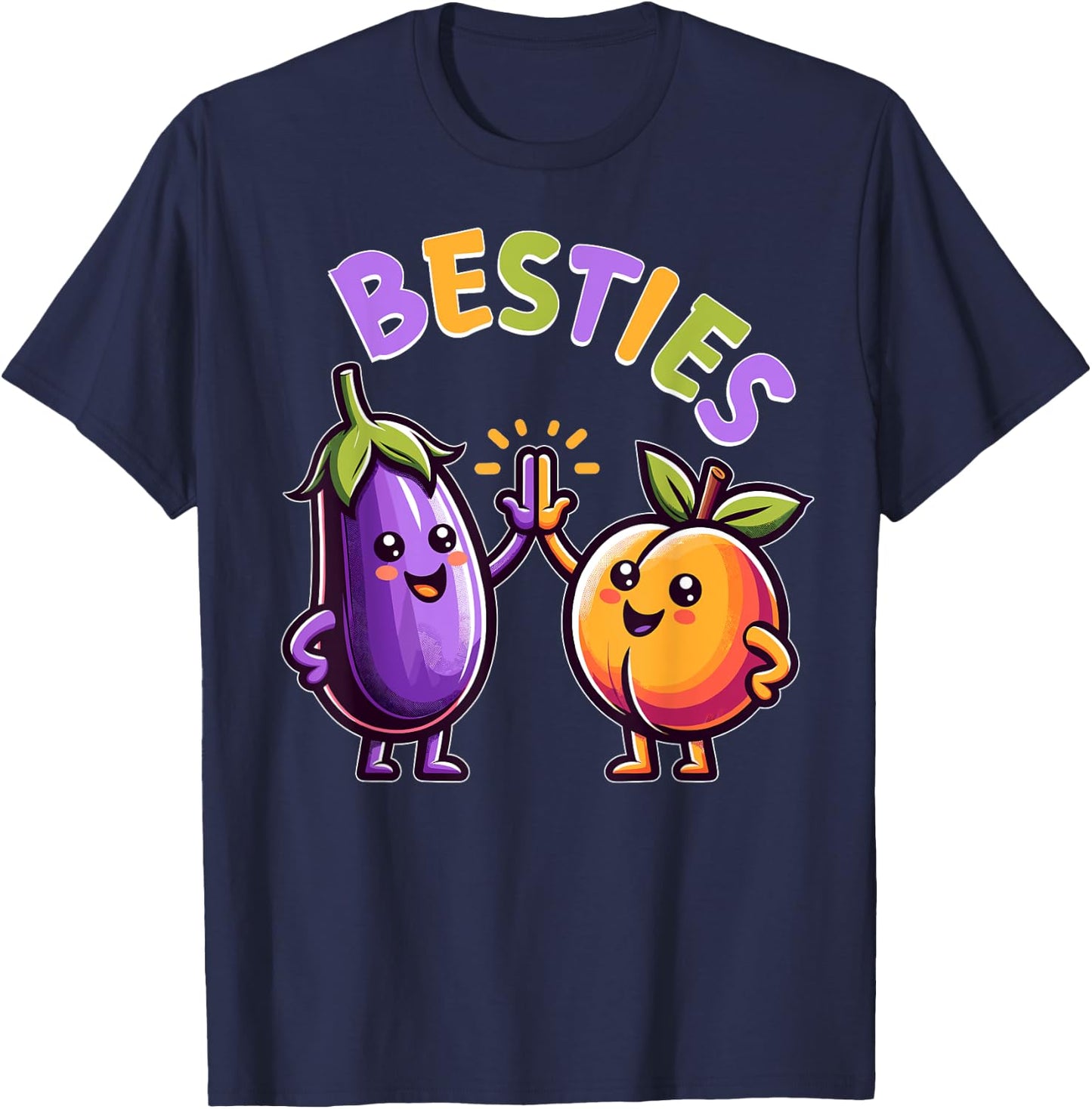 Funny Besties Hilarious Naughty Adult Humor Joke Saying Gag T-Shirt - T-Shirt | Navy