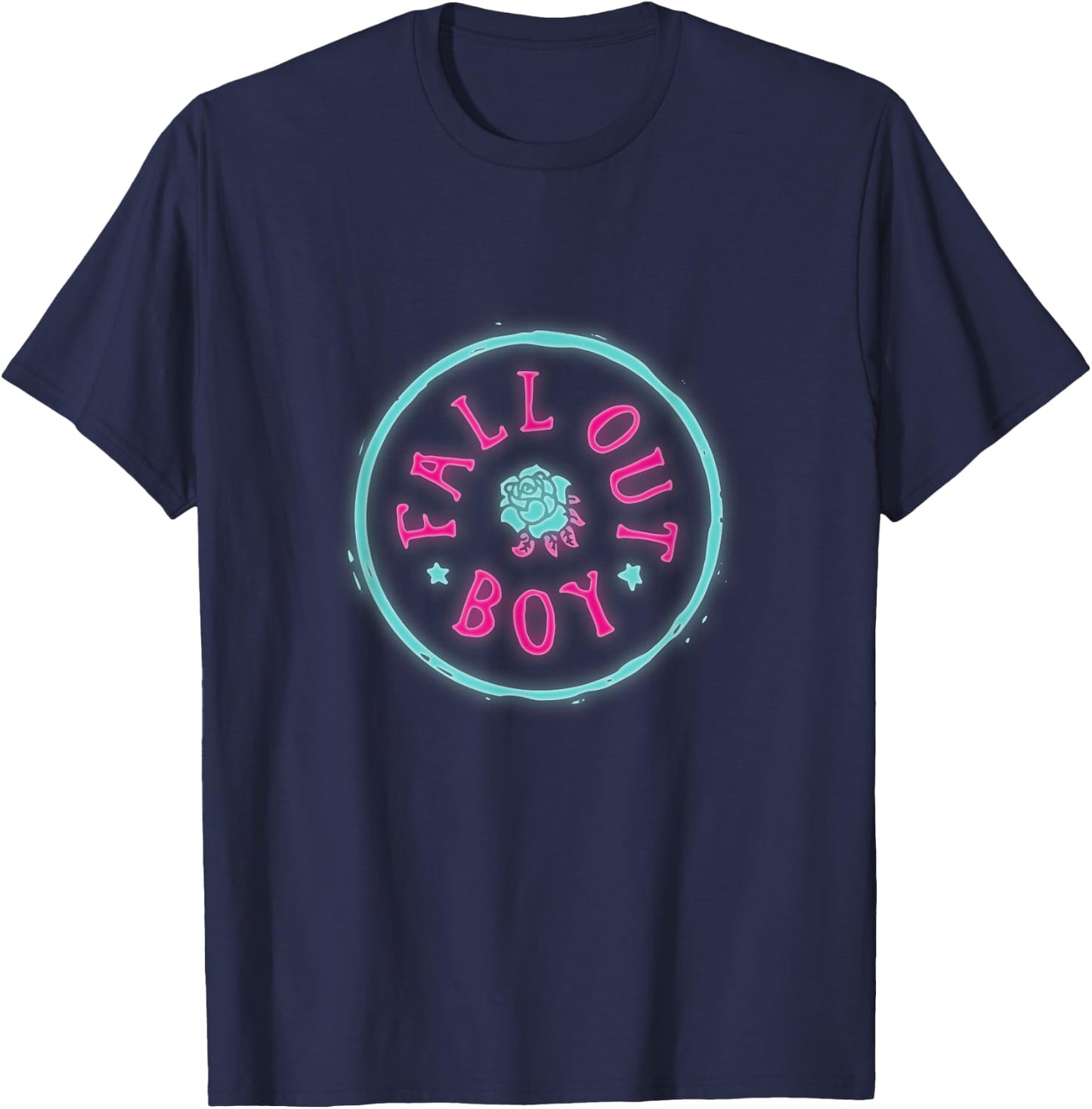 Fall Out Boy - Rose Emblem T-Shirt - T-Shirt | Navy