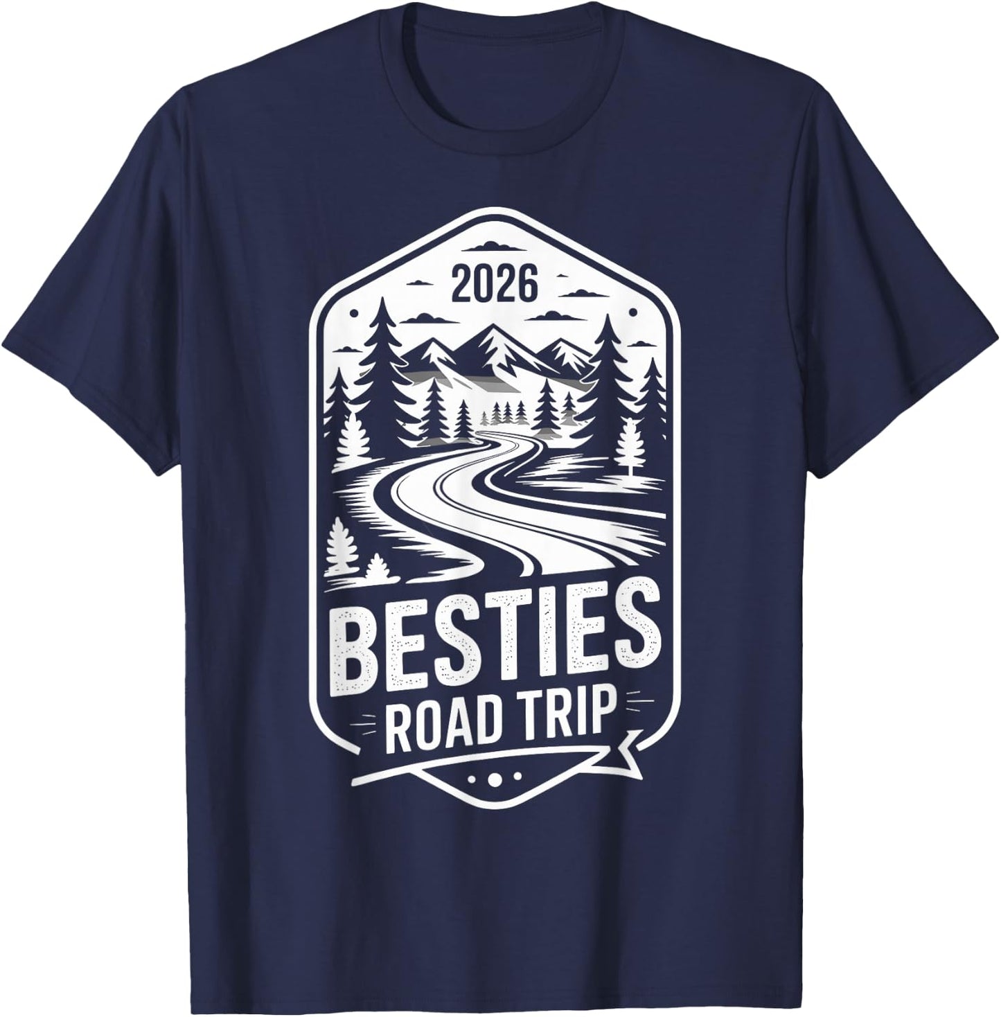 Besties Road Trip 2026 T-Shirt - T-Shirt | Navy