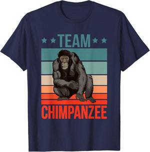 Team Chimpanzee Quote Great Ape Primate Chimpanzee T-Shirt - T-Shirt | Navy