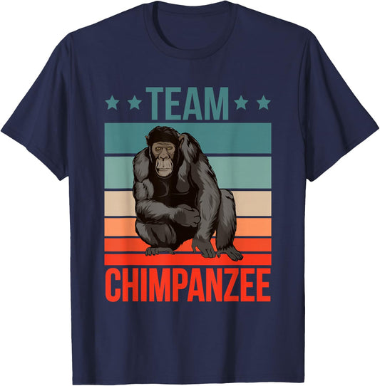 Team Chimpanzee Quote Great Ape Primate Chimpanzee T-Shirt - T-Shirt | Navy
