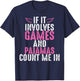 Funny Board Games And Pajamas T-Shirt - T-Shirt | Navy