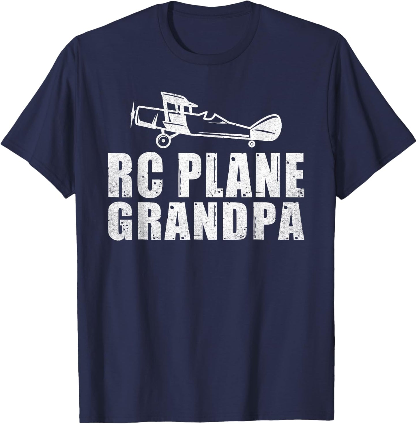 RC Plane Flying RC Plane Grandpa T-Shirt - T-Shirt | Navy