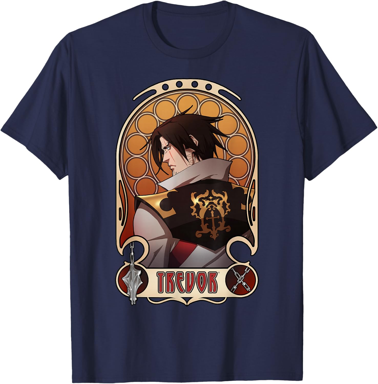 Netflix Castlevania Trevor Belmont Portrait T-Shirt - T-Shirt | Navy