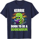 Kerrie - Born To Be A Bookworm - Personalized T-Shirt - T-Shirt | Navy