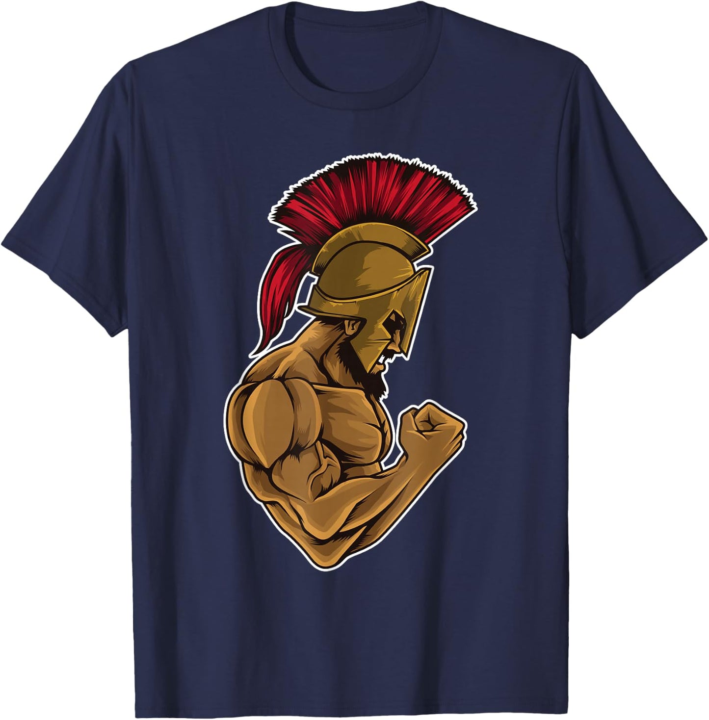 Spartan At The Gym - Muscle Fitness Training T-Shirt - T-Shirt | Navy