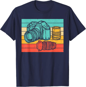Vintage Camera Art Photographer Photography Lover Men Women T-Shirt - T-Shirt | Navy