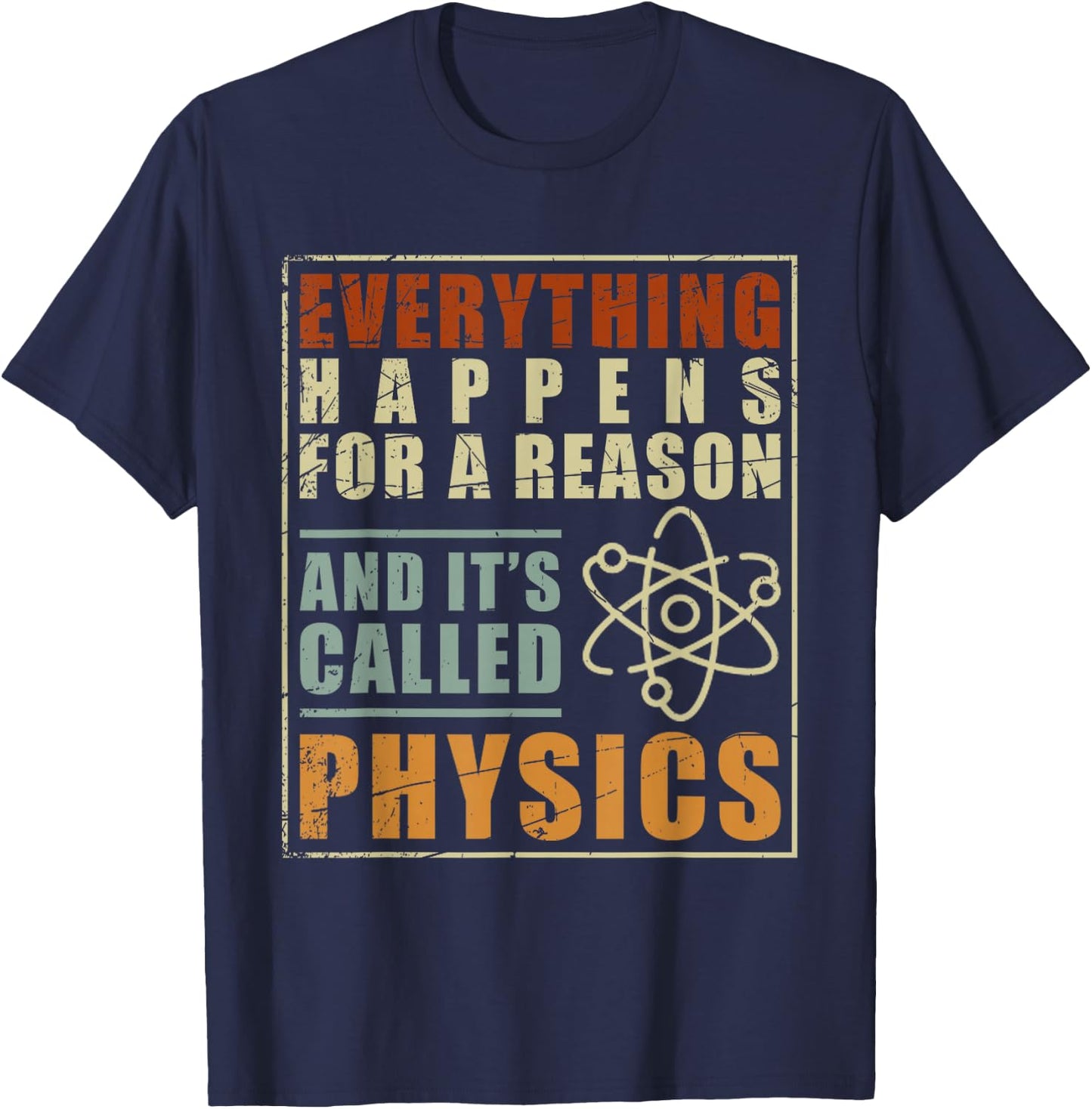 Physics Teacher Physicist Gift Physics T-Shirt - T-Shirt | Navy