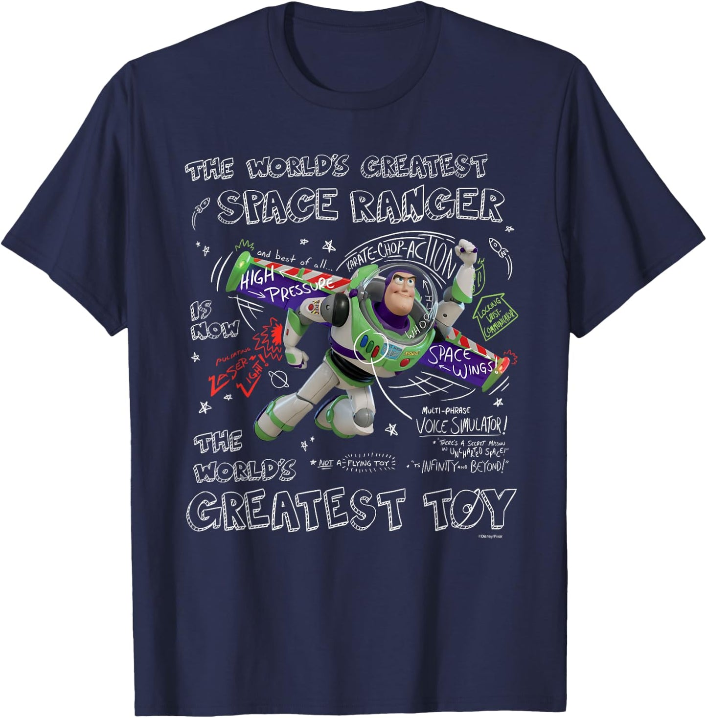 Disney Pixar Toy Story Buzz Lightyear The World's Greatest T-Shirt - T-Shirt | Navy