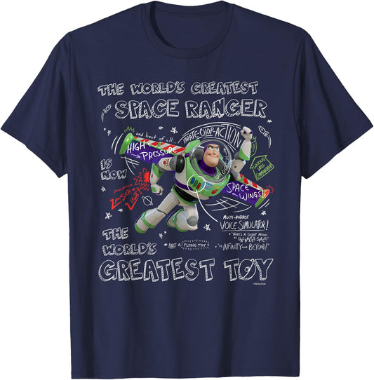 Disney Pixar Toy Story Buzz Lightyear The World's Greatest T-Shirt - T-Shirt | Navy