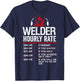 Welder Hourly Rate Funny Welding Metal Worker Pipeliner Men T-Shirt - T-Shirt | Navy