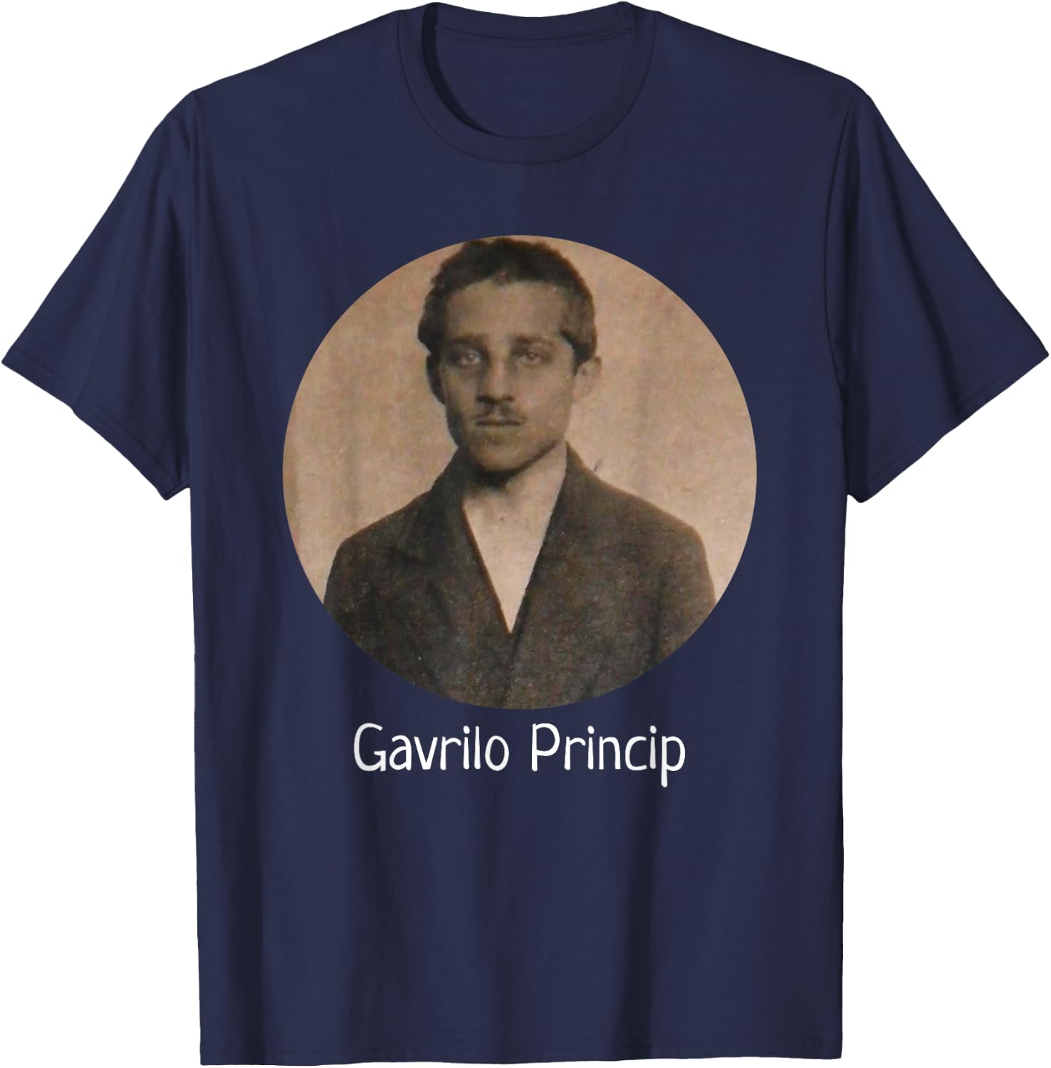 Gavrilo Princip Portrait T-Shirt - T-Shirt | Navy