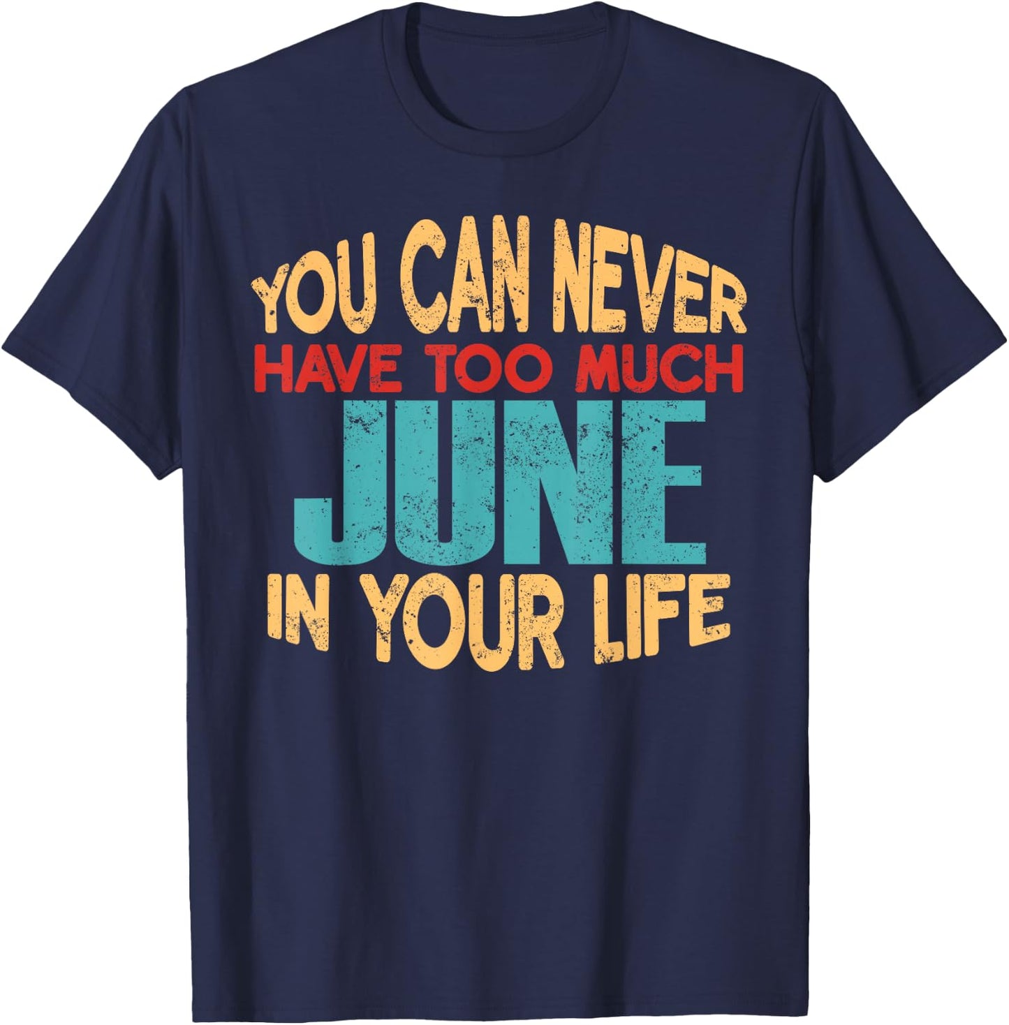 Funny June Personalised First Name Joke Item T-Shirt - T-Shirt | Navy
