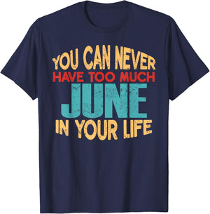 Funny June Personalised First Name Joke Item T-Shirt - T-Shirt | Navy