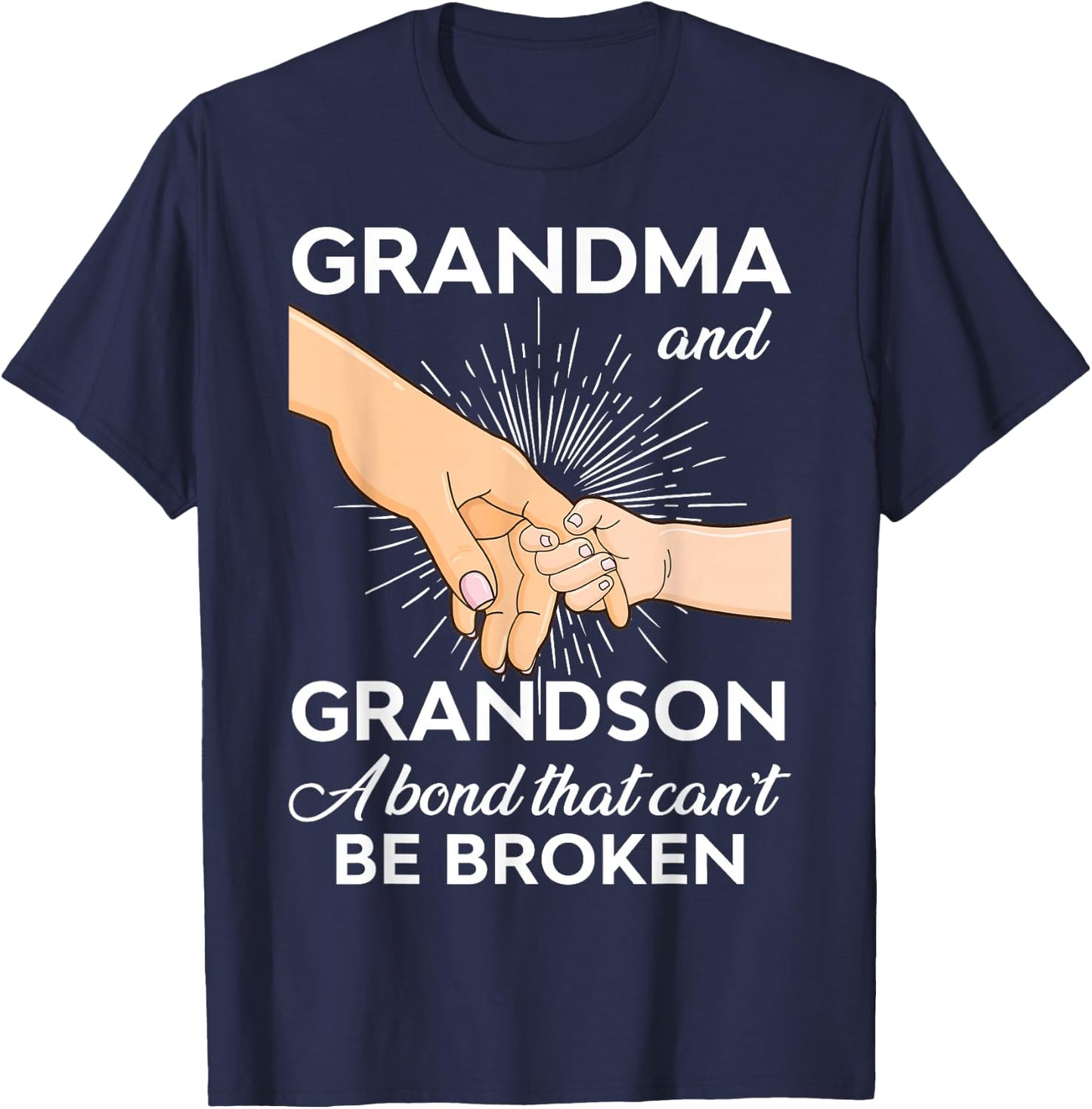 Grandma and Grandson A Bond That Can't Be Broken T-Shirt - T-Shirt | Navy