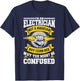 Electrician Magician Electrical Repairman Electronics Tech T-Shirt - T-Shirt | Navy