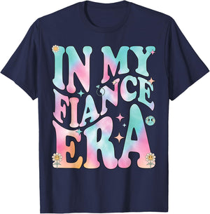 In My Fiance Era Groovy Retro, In My Fiance Era T-Shirt - T-Shirt | Navy