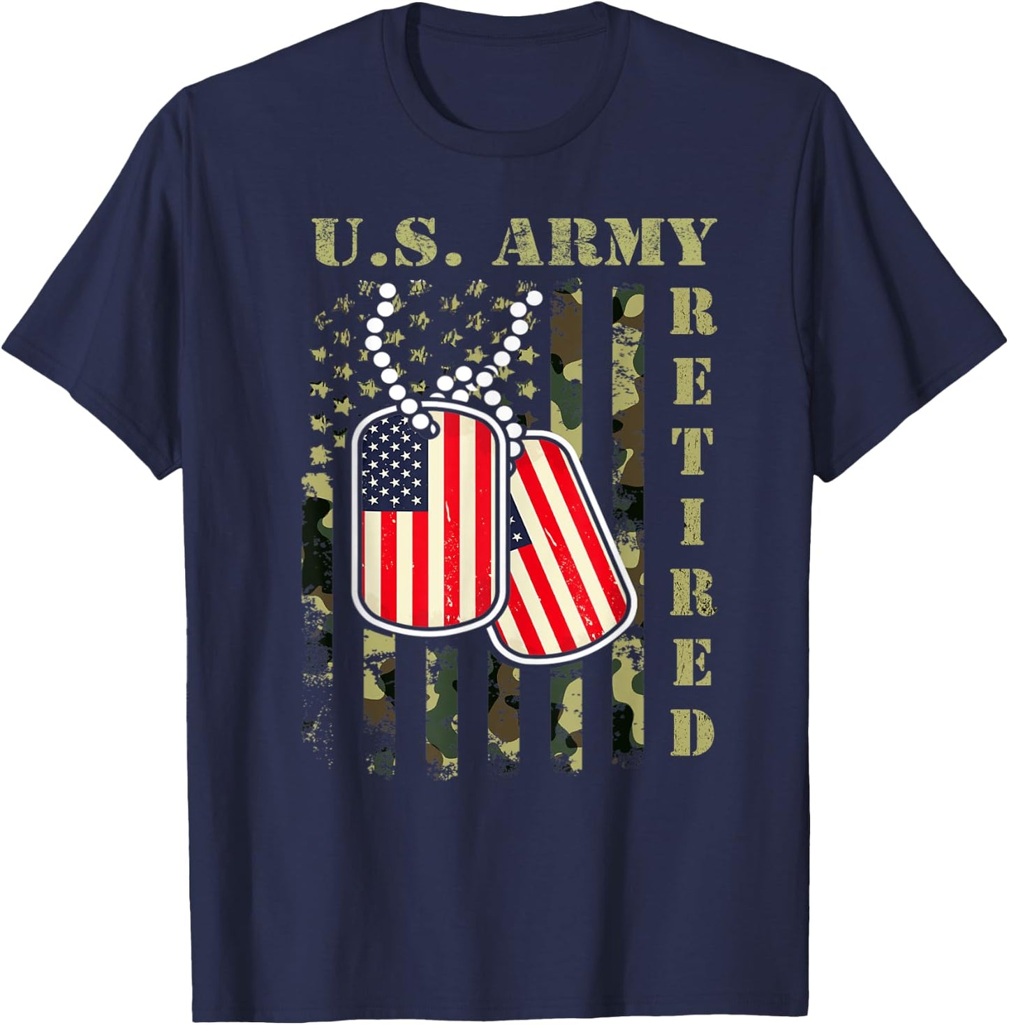 Proud US Army Veteran, Retired Army Veteran, Grumpy Old Vet T-Shirt - T-Shirt | Navy