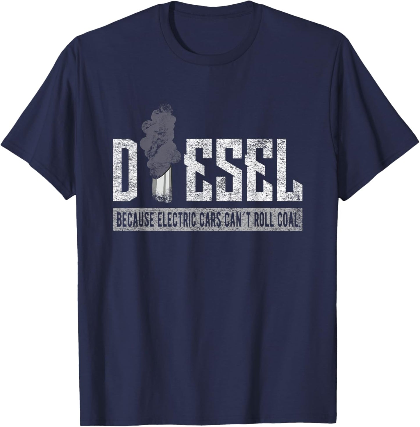 ROLL COAL TRUCK / DIESEL TRUCK Electric Cars Can't Roll Coll T-Shirt - T-Shirt | Navy