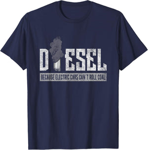 ROLL COAL TRUCK / DIESEL TRUCK Electric Cars Can't Roll Coll T-Shirt - T-Shirt | Navy