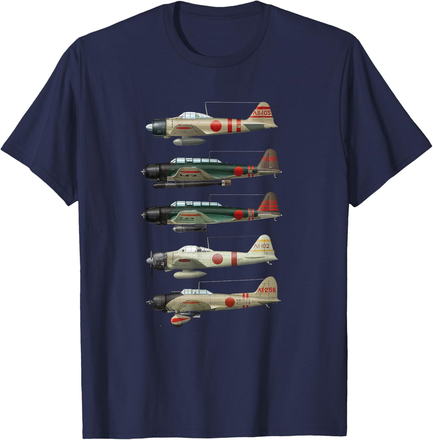 A6M Zero is a Japan WW2 fighter aircraft T-Shirt - T-Shirt | Navy