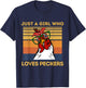Just A Girl Who Loves Peckers Funny Chicken Owners T-Shirt - T-Shirt | Navy
