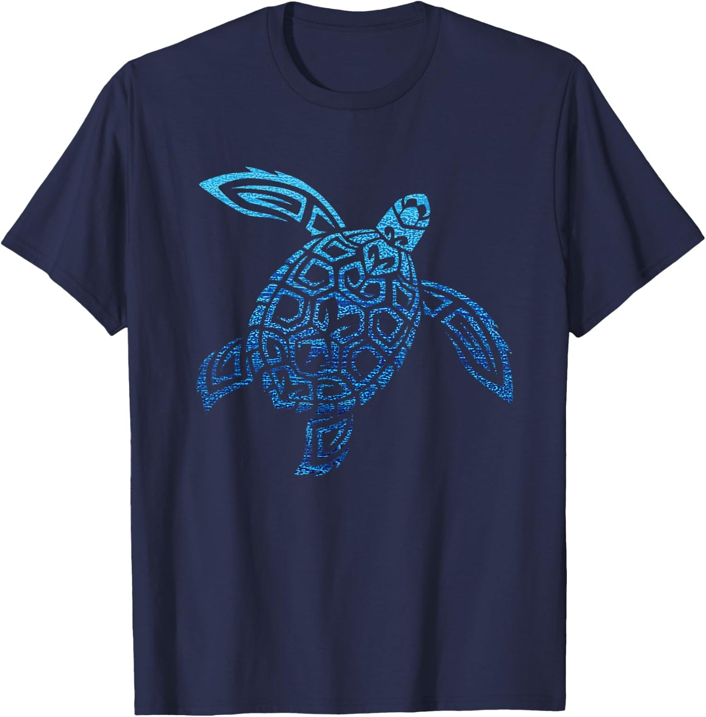 Hawaiian Sea Turtle Tribal Polynesian Pacific Souvenir T-Shirt - T-Shirt | Navy