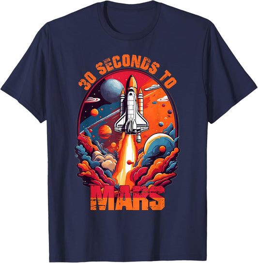 30 Seconds To Mars T-Shirt - T-Shirt | Navy