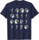 Space Science Student Teacher Funny Leonard Moon Phases Men Women Kids T-Shirt - T-Shirt | Navy