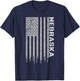 Distressed USA Flag Patriotic American from Nebraska T-Shirt - T-Shirt | Navy