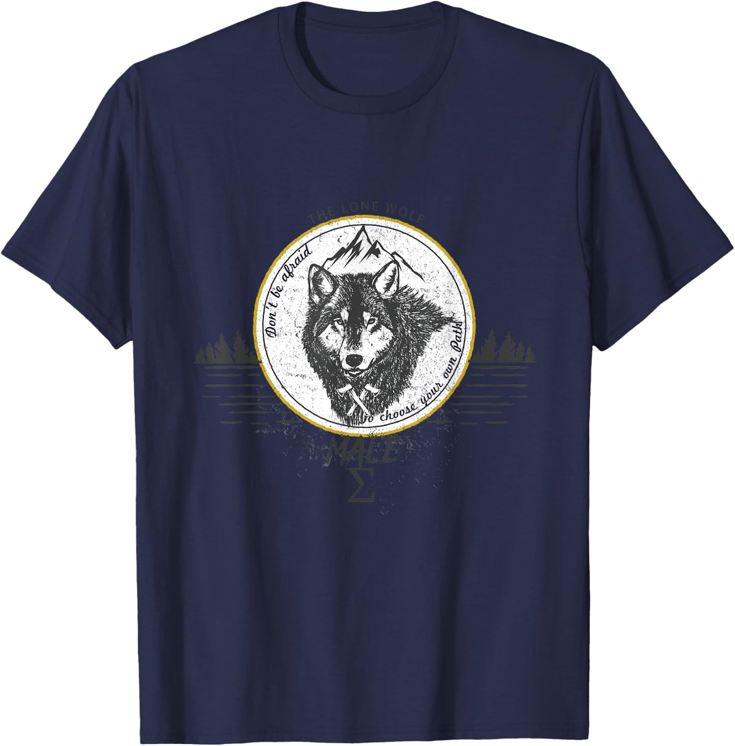 Sigma male | The Lone Wolf T-Shirt - T-Shirt | Navy