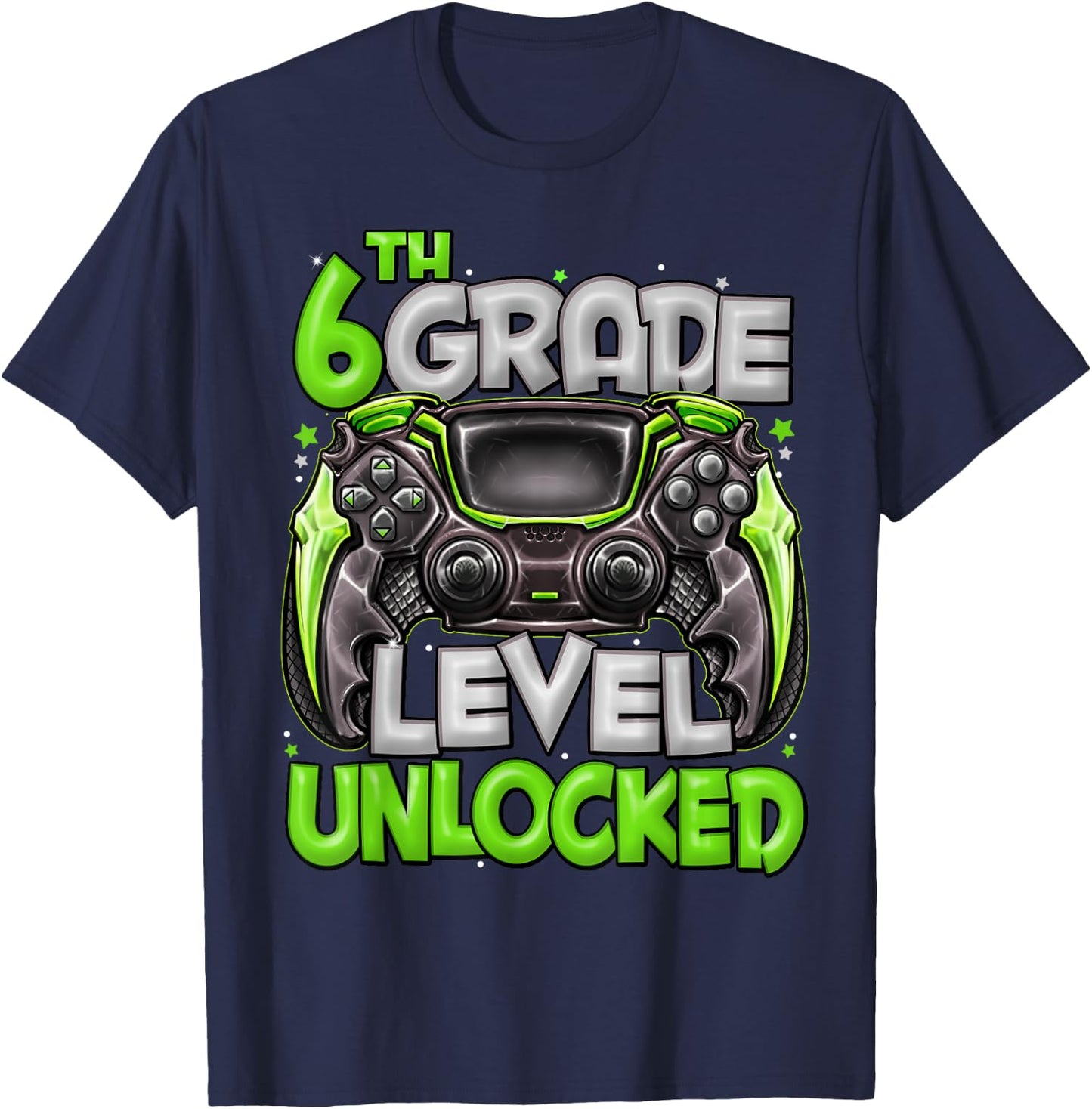 6th Grade Level Unlocked Game On 6th Grade Back To School T-Shirt - T-Shirt | Navy