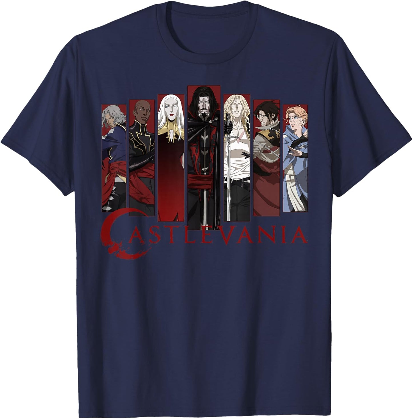 Netflix Castlevania Character Panels T-Shirt - T-Shirt | Navy