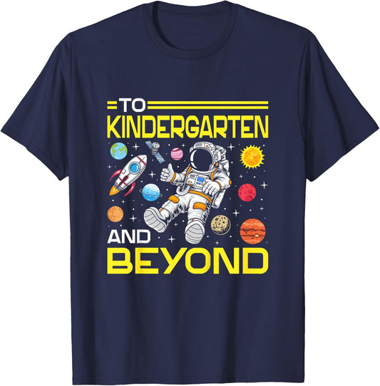 Kids To Kindergarten And Beyond Space Astronaut T-Shirt - T-Shirt | Navy