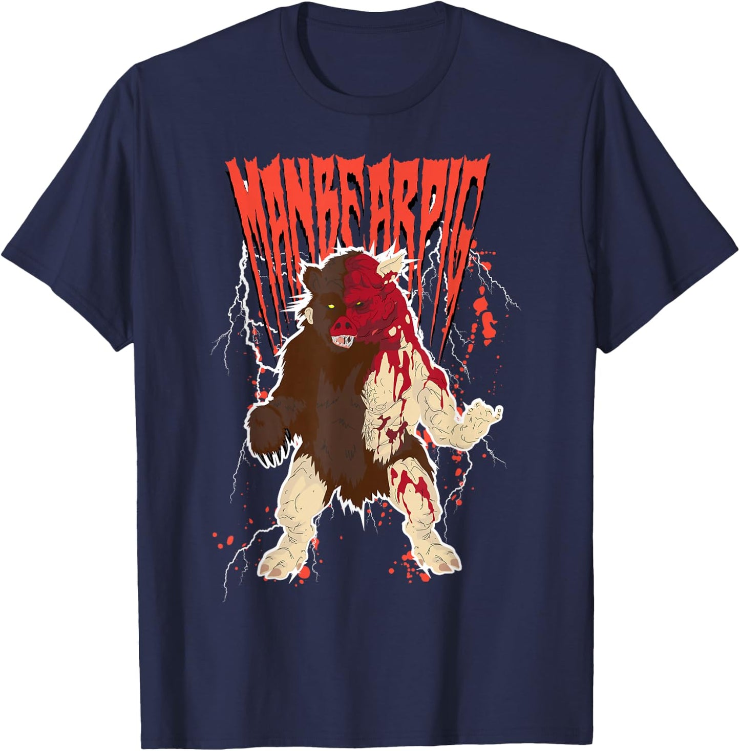 South Park Man Bear Pig T-Shirt - T-Shirt | Navy