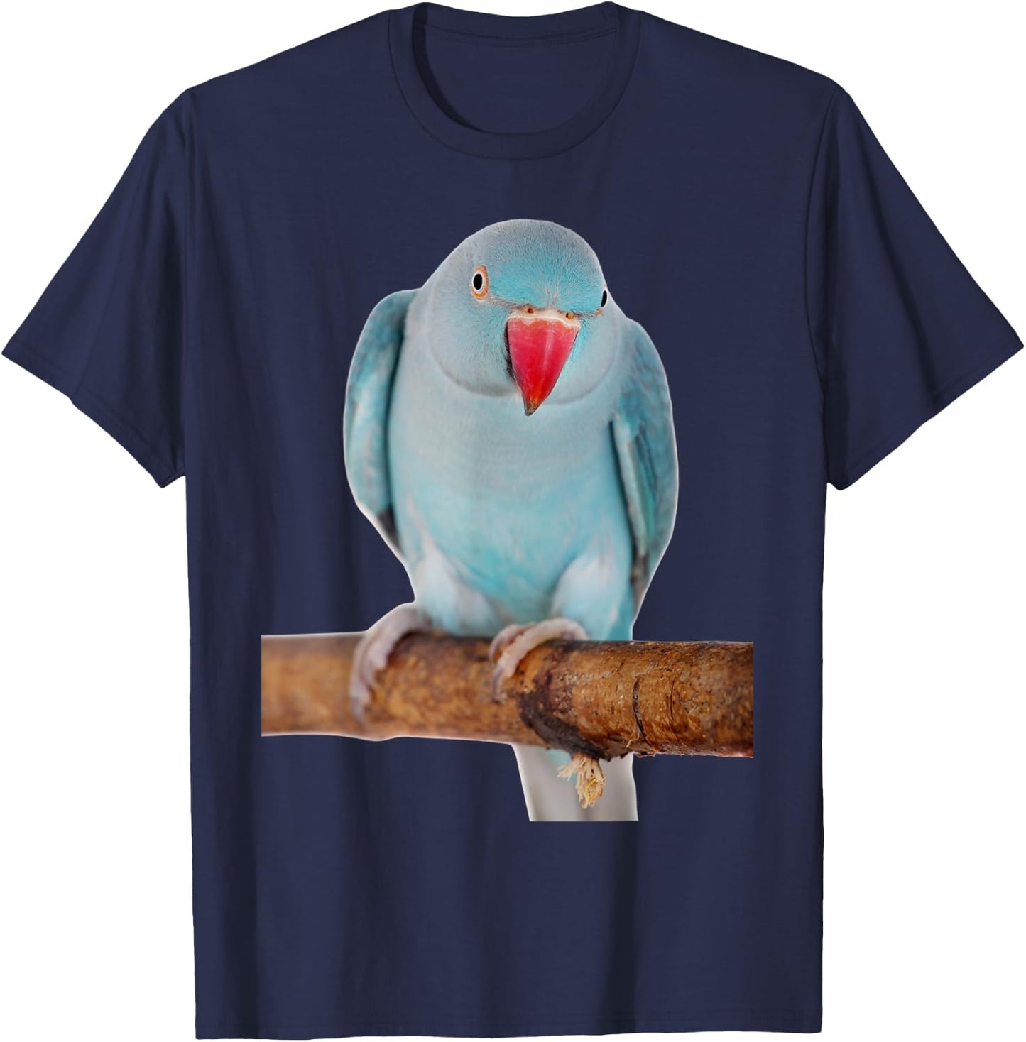 Blue indian Ringneck Parrot Bird humor for Parrot lovers T-Shirt - T-Shirt | Navy